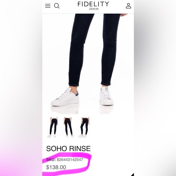 Modern American Mid Rise Skinny Denim Jeans | Color: Rich Dark Rinse | NEW/NWT🔥 - Picture 4 of 9